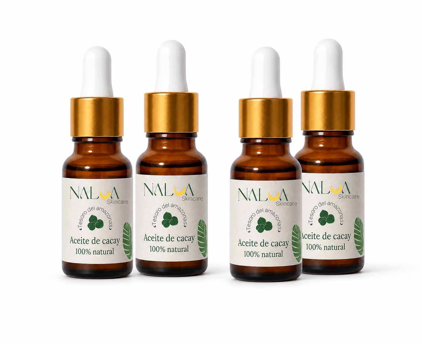 Cuatro botellas del Sérum antiacné y antimanchas Nalua